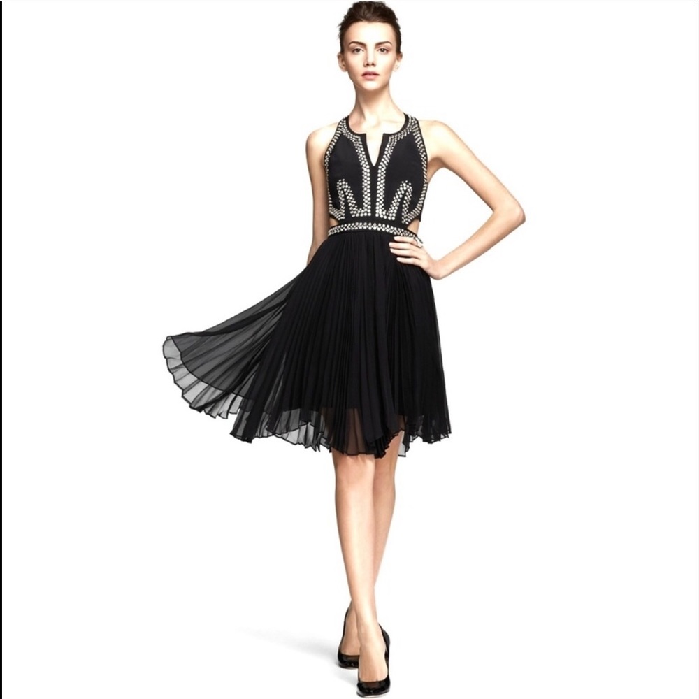 Rebecca Taylor embellished T-back cut out dress